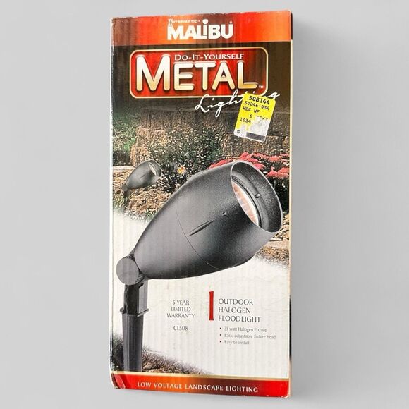 Malibu CL508 Low Volt Floodlight Cast Metal Halogen Landscape Light - Black - Picture 1 of 4